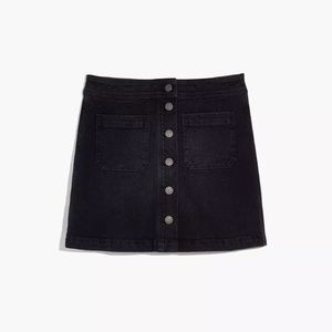 Madewell Stretch Denim A-Line Mini Skirt Size 12
